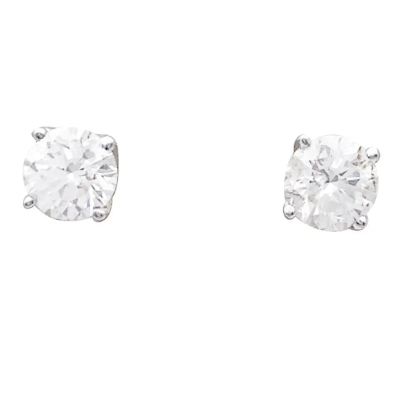 Puces d'oreilles or blanc, diamants. sold by 58 Facettes