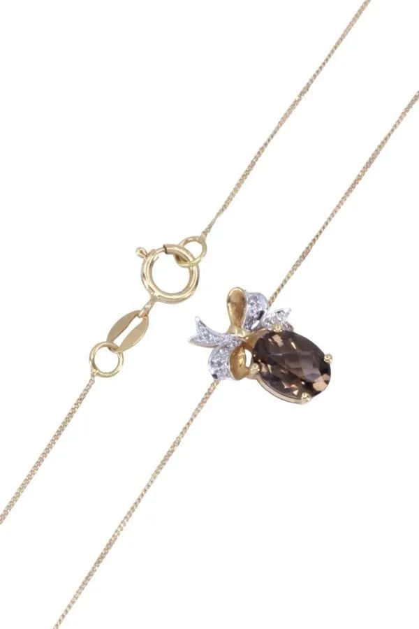 COLLIER QUARTZ FUMÉ ET DIAMANTS sold by 58 Facettes product image thumbnail 3