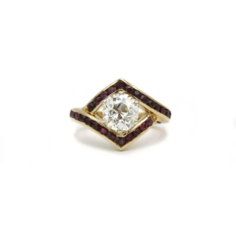 Bague Or jaune Diamants & Rubis sold by 58 Facettes