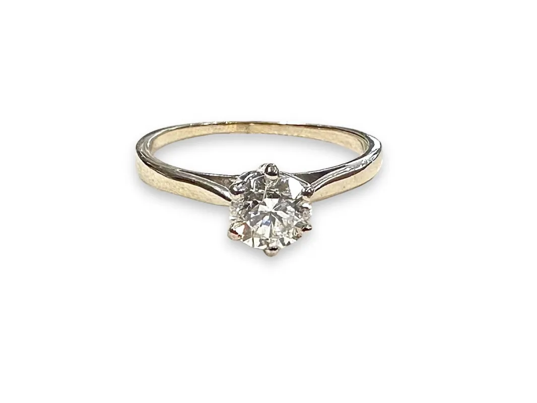 Bague solitaire en or blanc et diamant sold by 58 Facettes