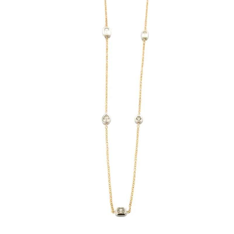 Collier or jaune chaîne alternée de diamants sold by 58 Facettes