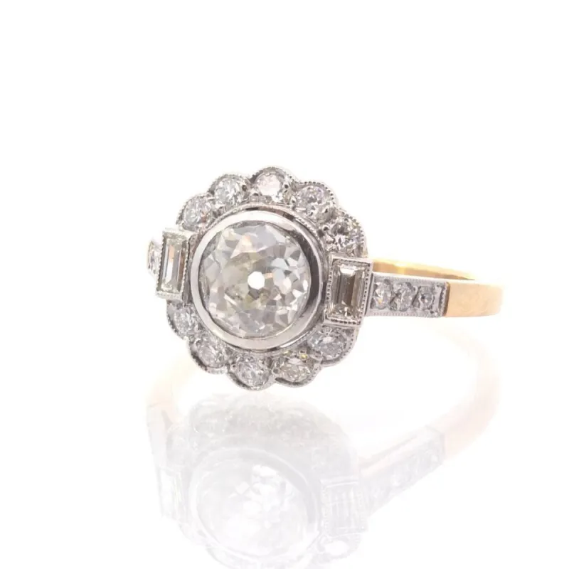 Bague vintage diamant en or et platine sold by 58 Facettes