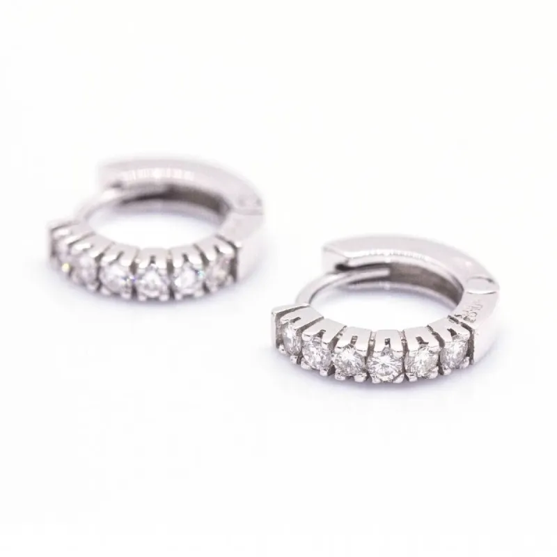 Boucles d'oreilles Créoles diamants sold by 58 Facettes