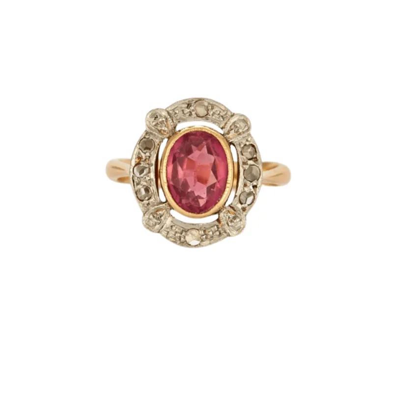 Bague Ancienne Diamants Pierre Rose sold by 58 Facettes