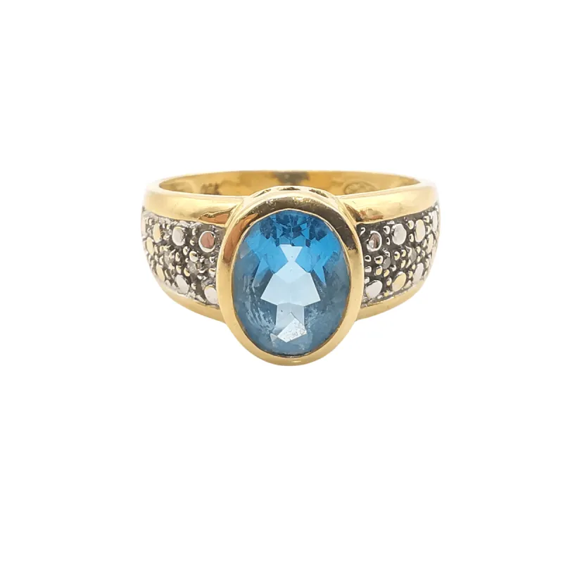 Bague or, topaze et diamants sold by 58 Facettes