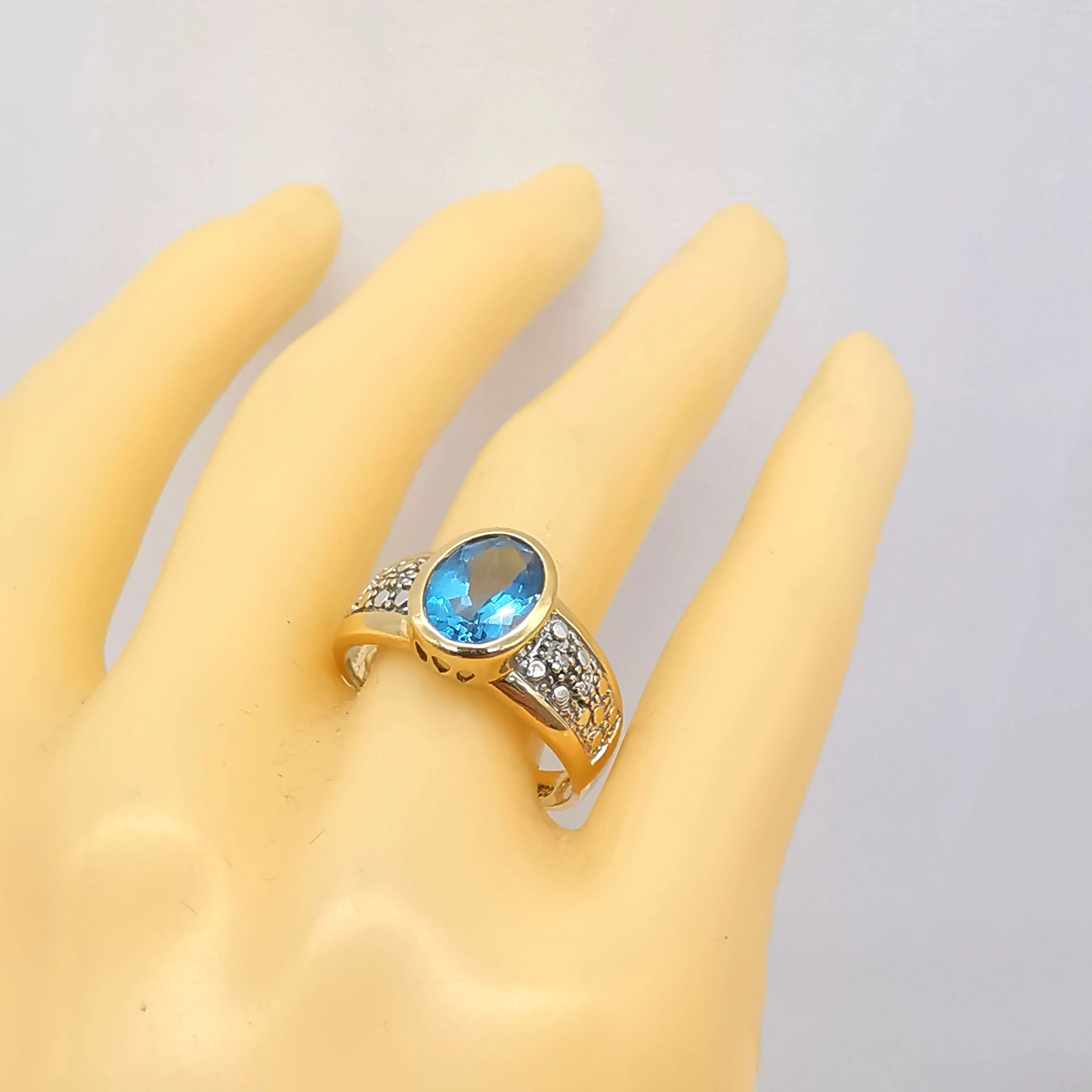 Bague or, topaze et diamants sold by 58 Facettes product image thumbnail 3