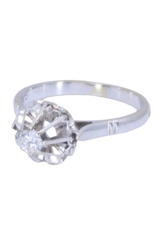 Solitaire Or blanc Diamant sold by 58 Facettes