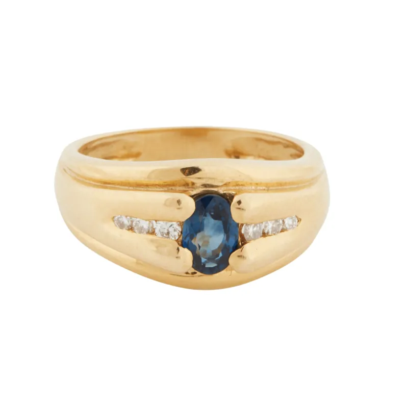 Bague Or Jaune - Saphir et Diamants sold by 58 Facettes