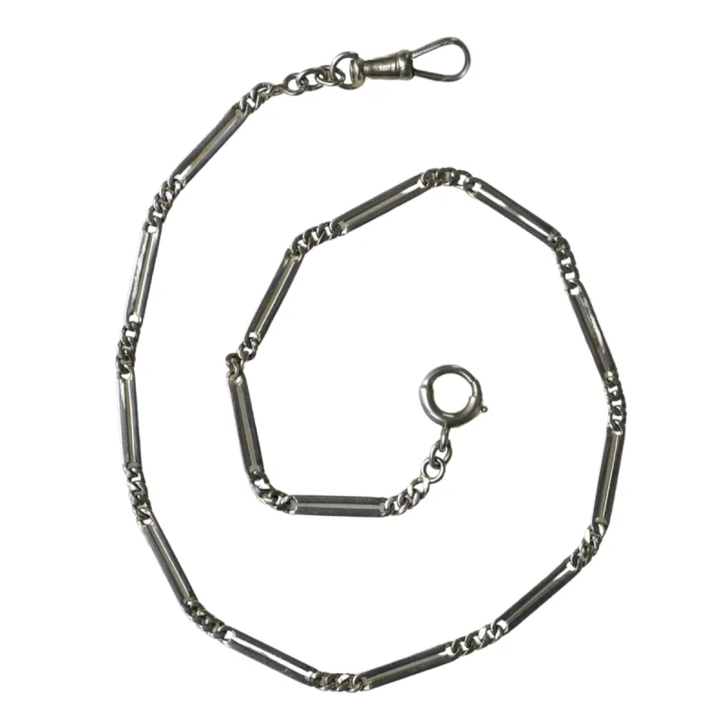 Chaîne de montre Art Déco en or blanc sold by 58 Facettes