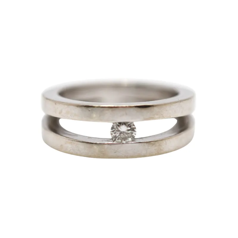 Solitaire en or blanc et diamants sold by 58 Facettes