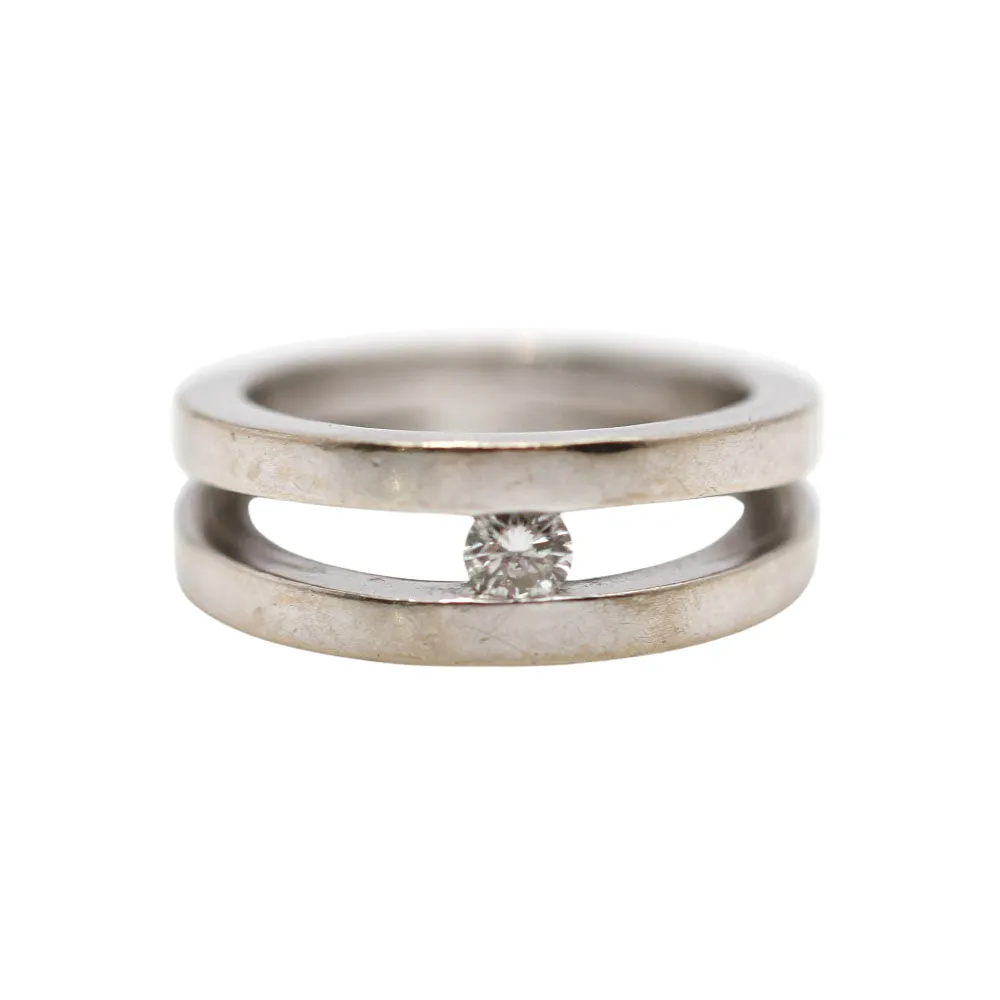 Solitaire en or blanc et diamants sold by 58 Facettes