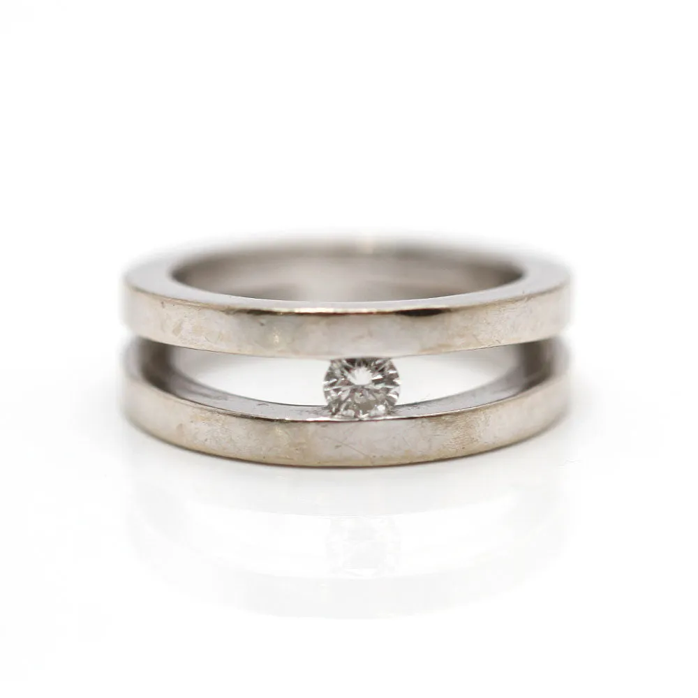 Solitaire en or blanc et diamants sold by 58 Facettes product image thumbnail 2