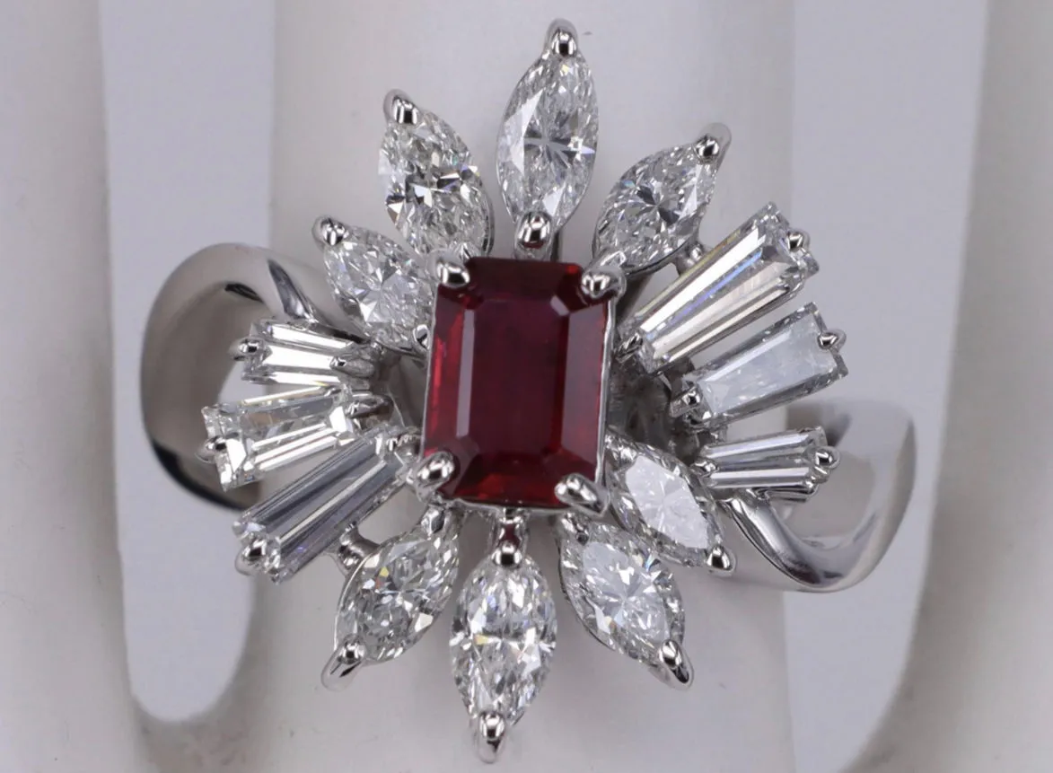 bague rubis et diamant fantaisie sold by 58 Facettes product image thumbnail 2