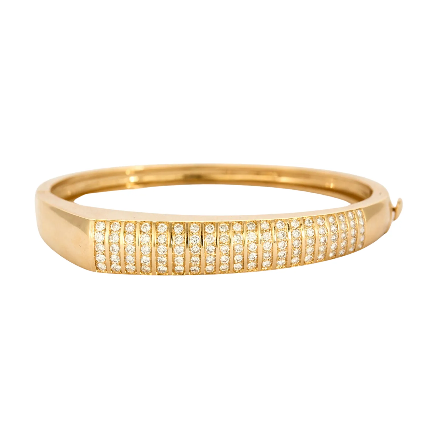 Bracelet jonc or jaune diamants sold by 58 Facettes