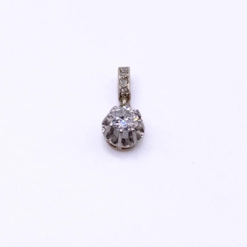 Pendentif Or Blanc 18k & Diamants sold by 58 Facettes