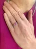 Bague or blanc saphir rose 1.20 carats diamants sold by 58 Facettes