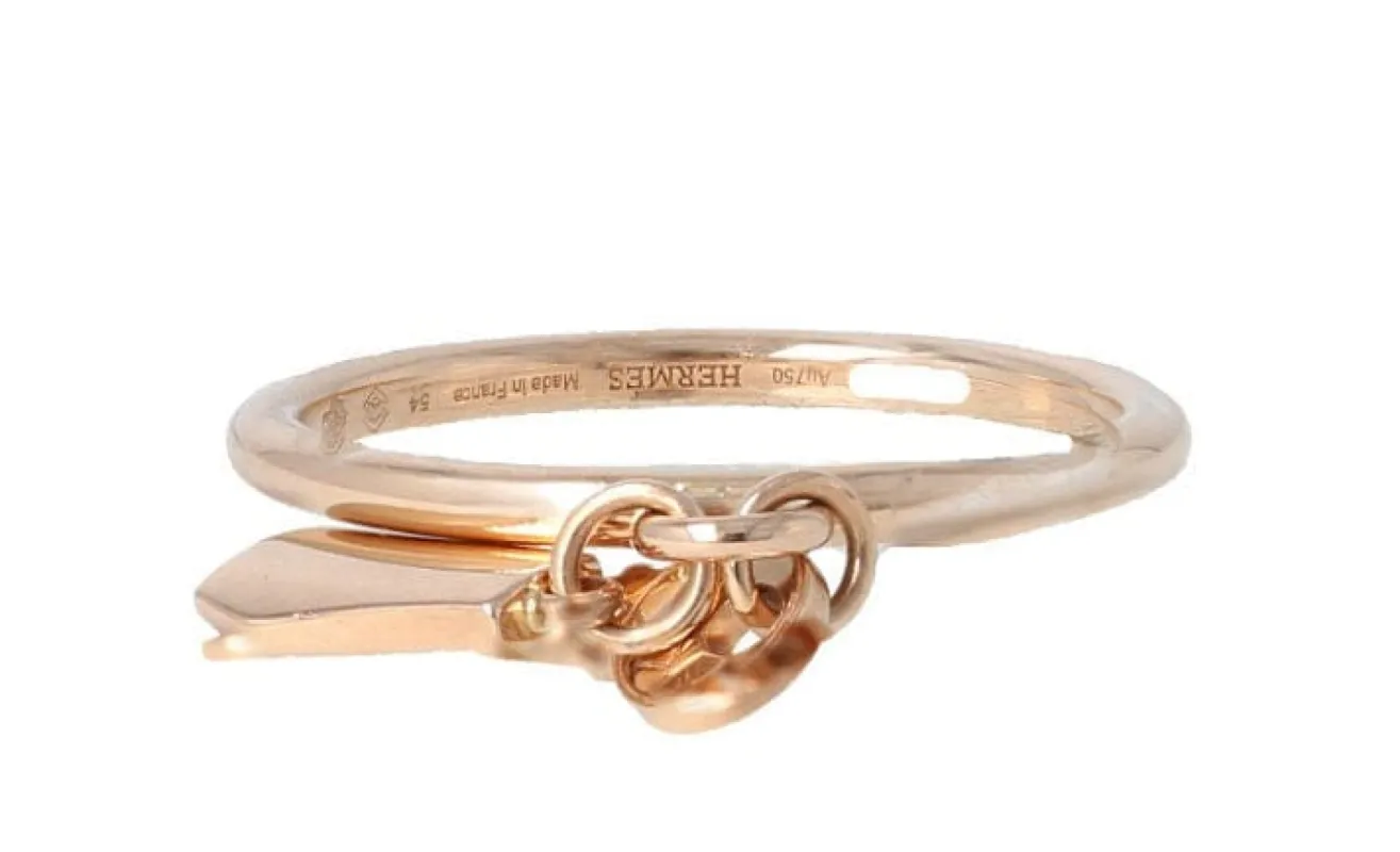 HERMES - BAGUE KELLY CLOCHETTE OR ROSE sold by 58 Facettes