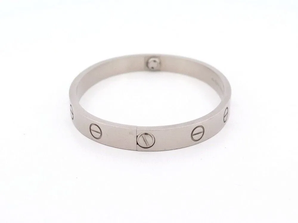 bracelet CARTIER love or blanc gris 18k t16 + certificat sold by 58 Facettes product image thumbnail 2