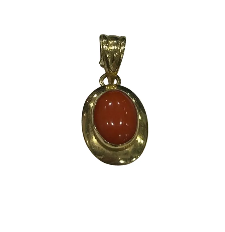 Pendentif corail or jaune sold by 58 Facettes