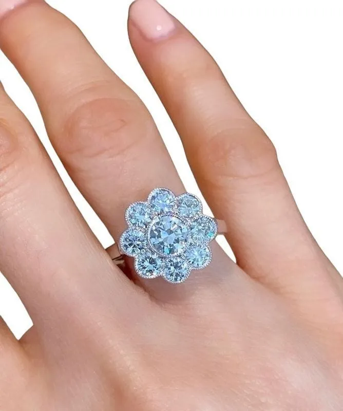 Bague Marguerite, en or blanc 18k et diamants sold by 58 Facettes product image thumbnail 2
