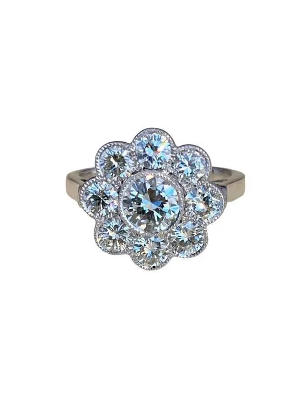 Bague Marguerite, en or blanc 18k et diamants sold by 58 Facettes
