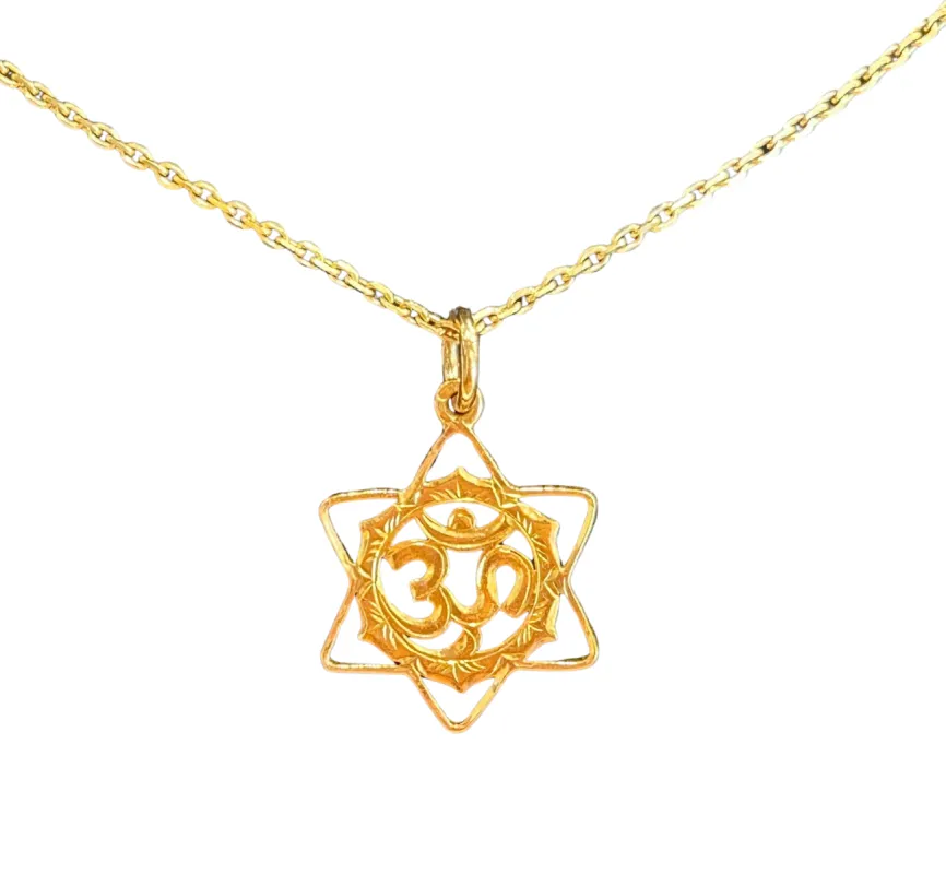 Pendentif ohm om mantra yoga étoile de David sold by 58 Facettes
