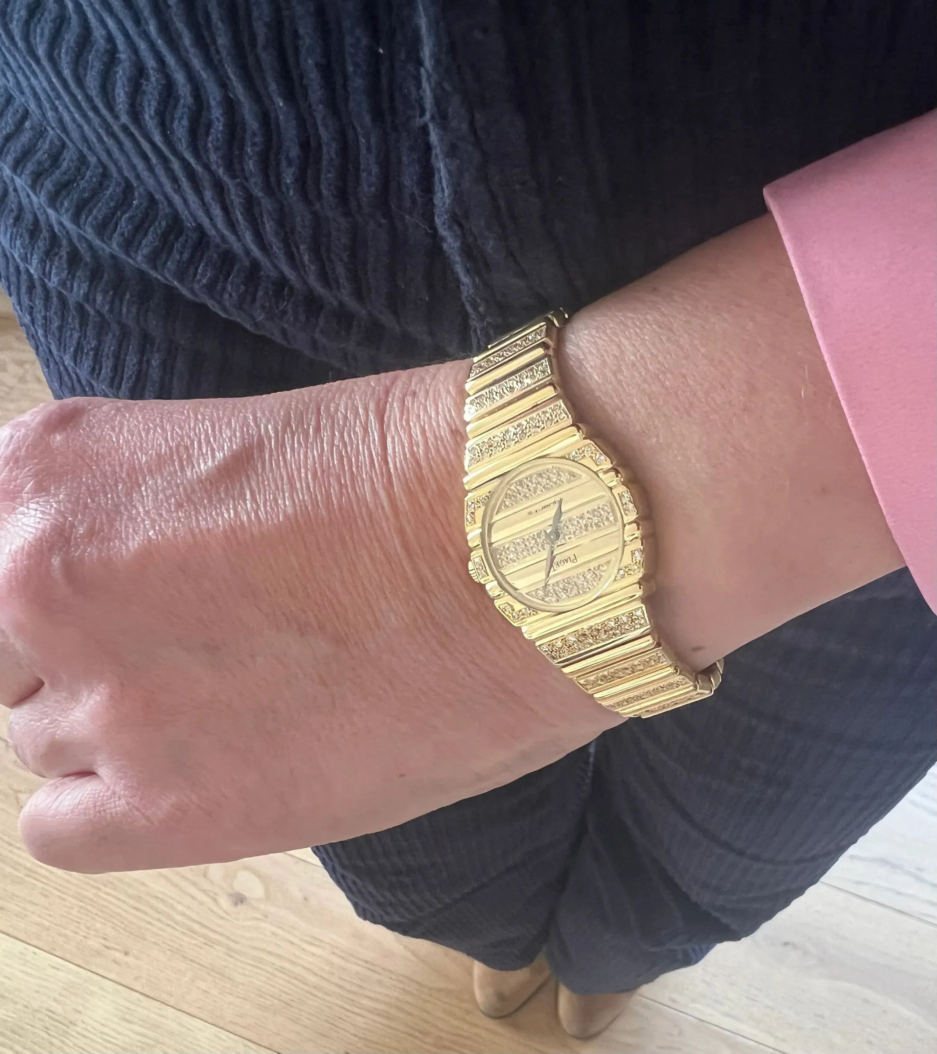 Piaget - Montre "Polo" Full Pavé Diamants Or Jaune sold by 58 Facettes product image thumbnail 3