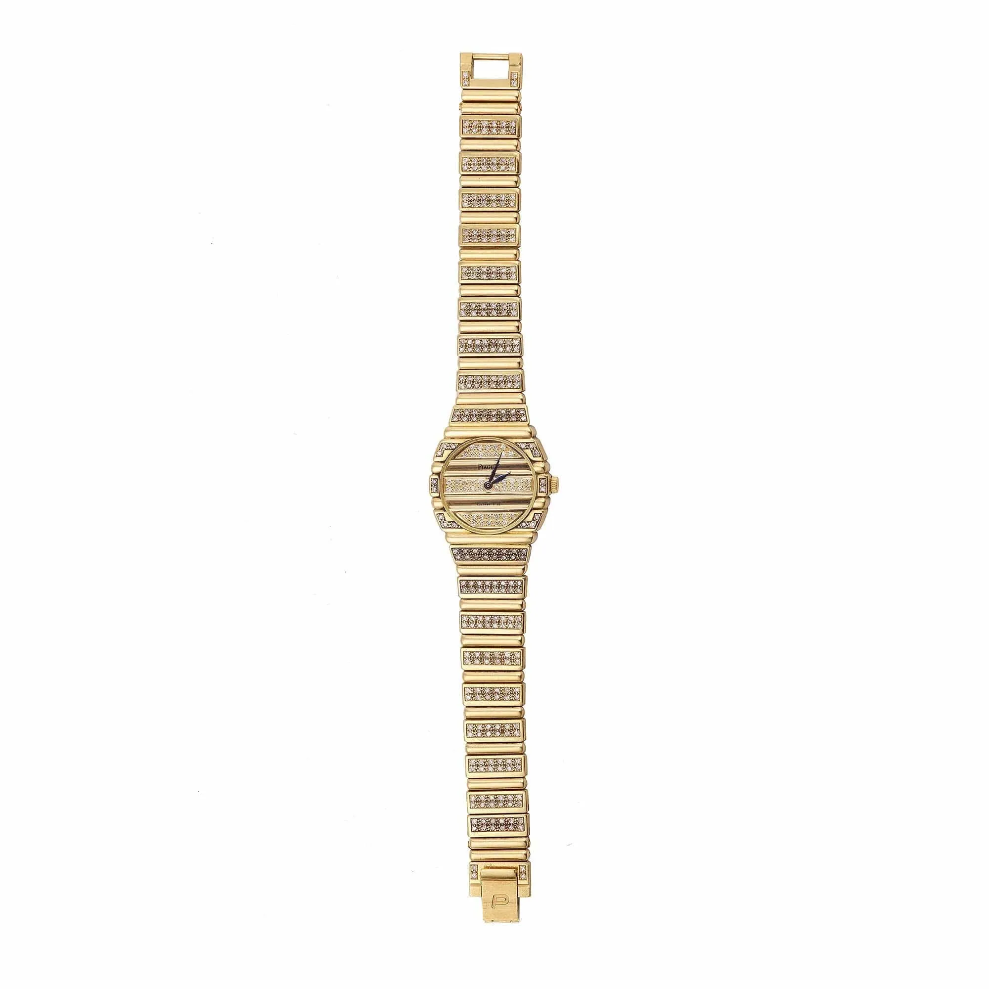 Piaget - Montre "Polo" Full Pavé Diamants Or Jaune sold by 58 Facettes product image thumbnail 4