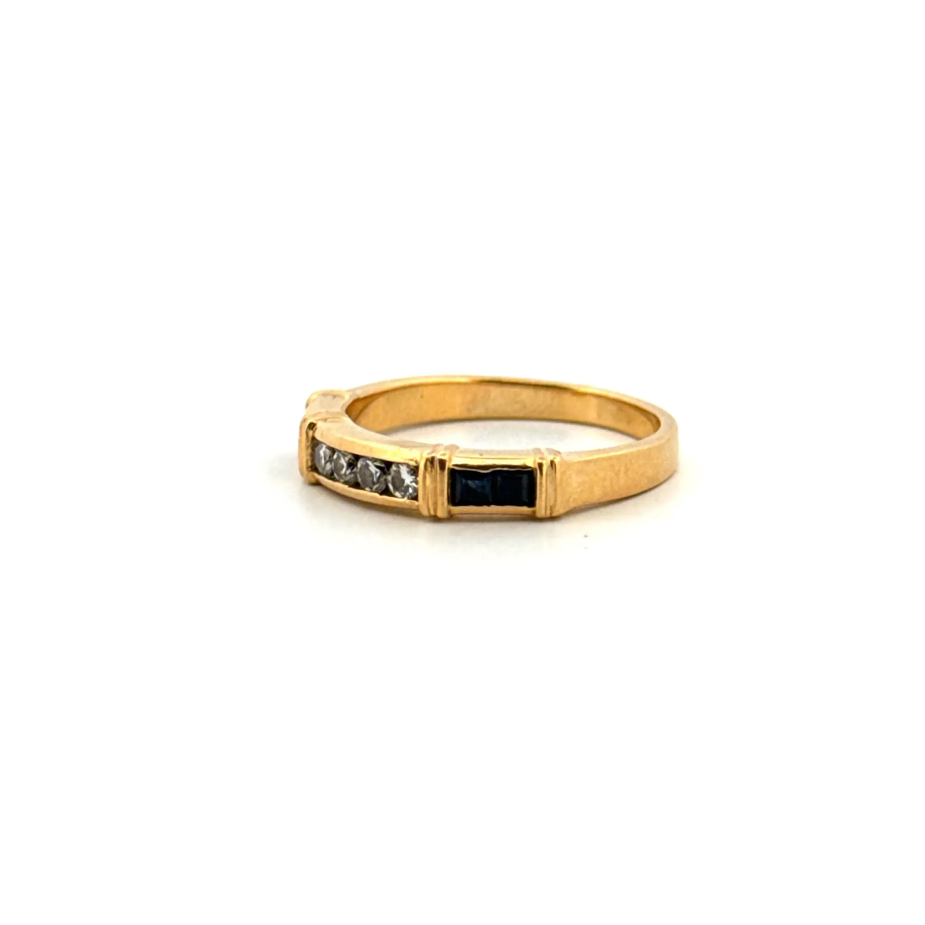 Bague Or jaune diamants et saphirs sold by 58 Facettes product image thumbnail 3