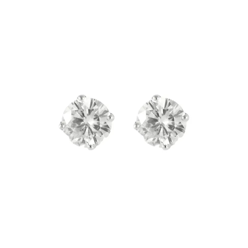 Puces d'oreilles or blanc et diamants sold by 58 Facettes