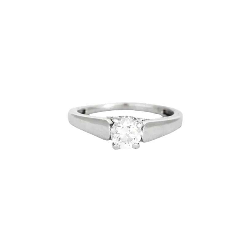 Bague solitaire en or blanc et diamant sold by 58 Facettes