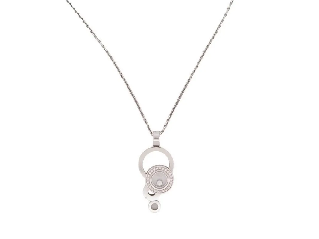 collier CHOPARD pendentif happy or 18k diamants 0.11ct sold by 58 Facettes