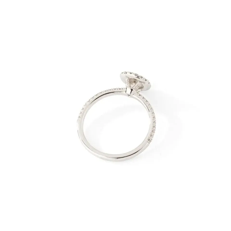 Bague de fiançailles en or blanc ornée de diamants. sold by 58 Facettes product image thumbnail 5