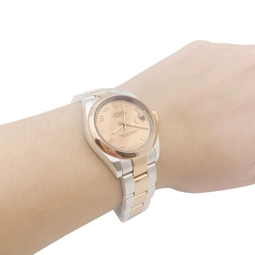 Montre Rolex "Datejust" acier, or rose, diamants, nacre rose. sold by 58 Facettes product image thumbnail 2