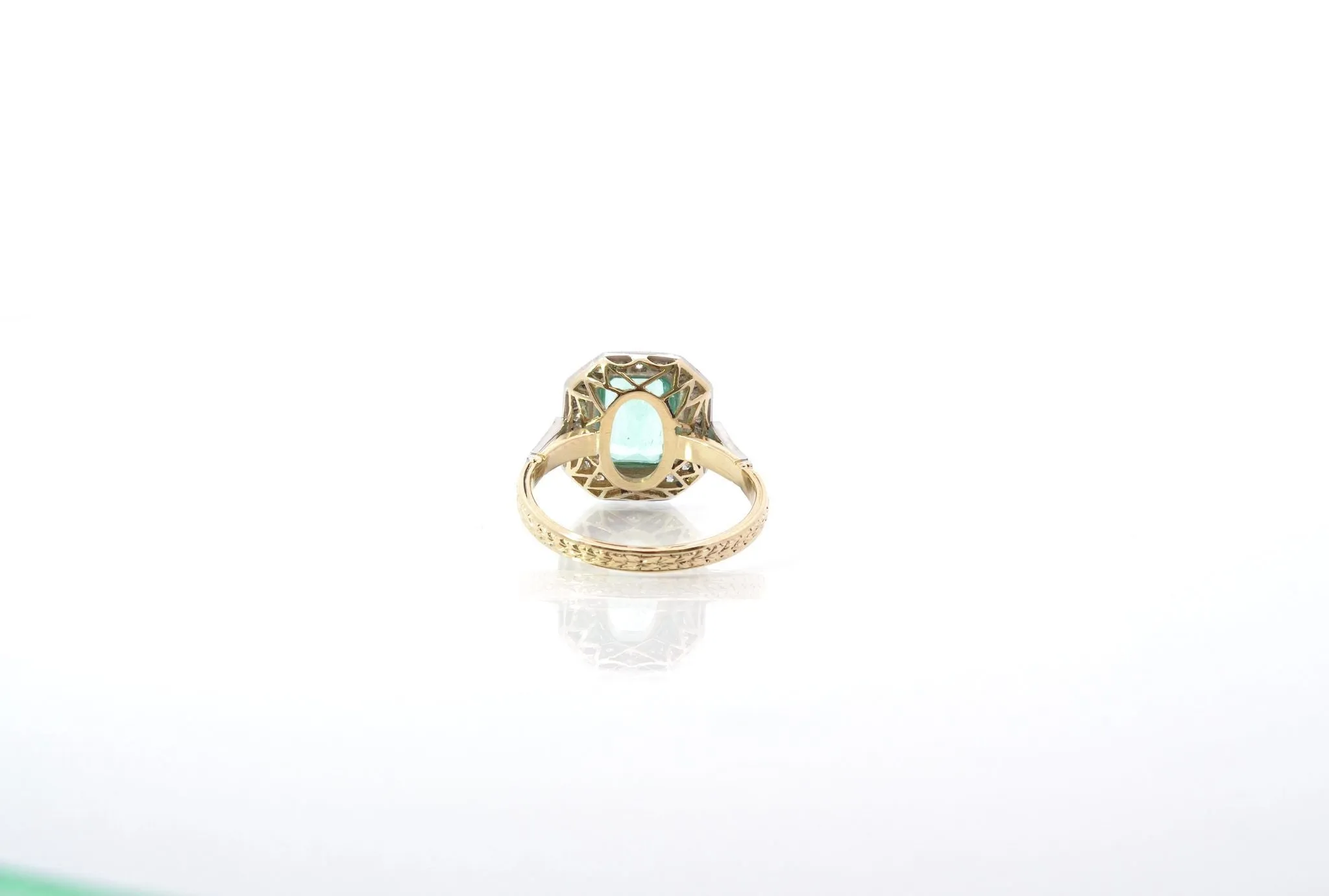 Bague diamants et émeraude de Colombien certifiée sold by 58 Facettes product image thumbnail 5