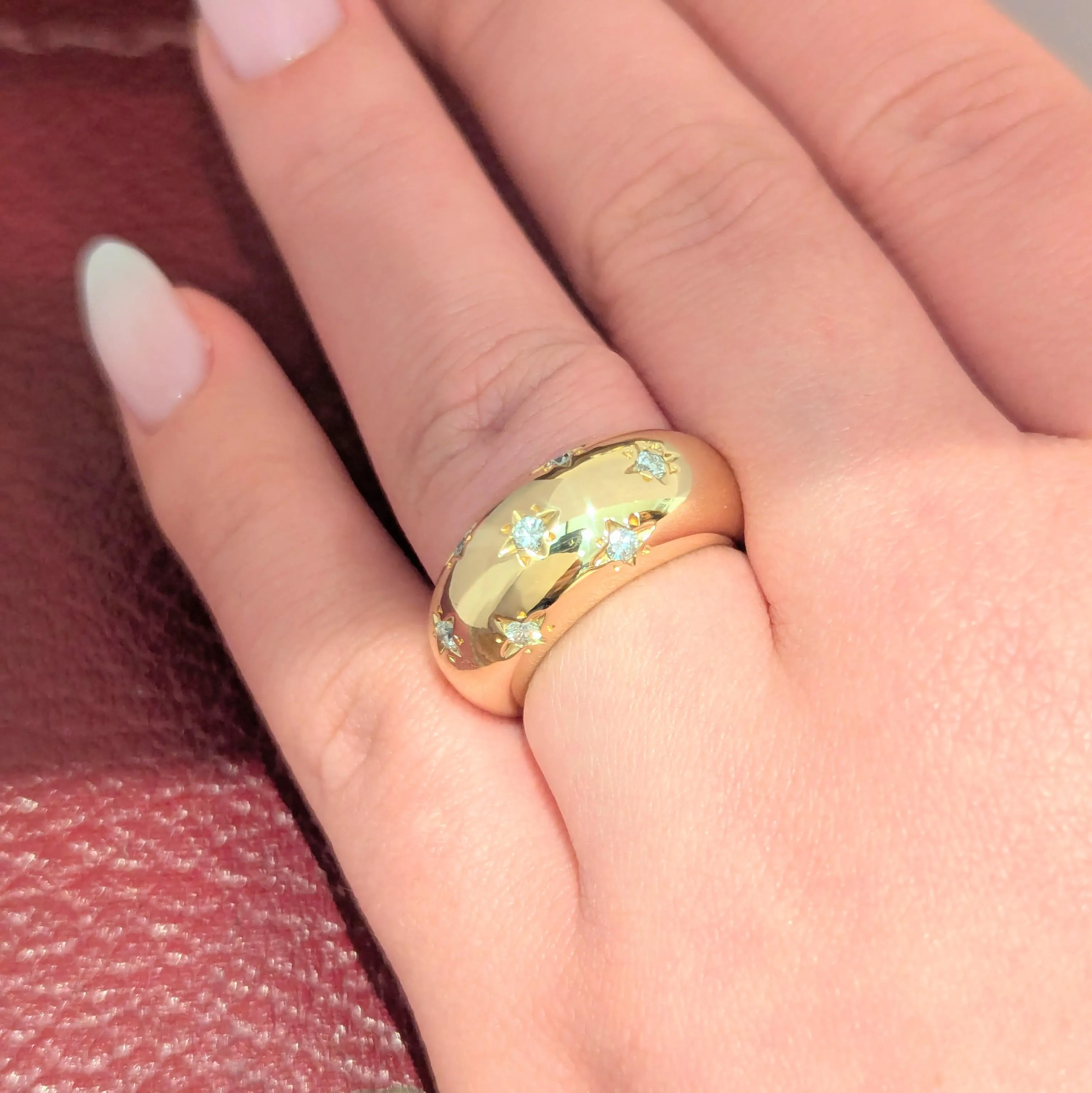 Bague étoiles or jaune et diamants sold by 58 Facettes product image thumbnail 2