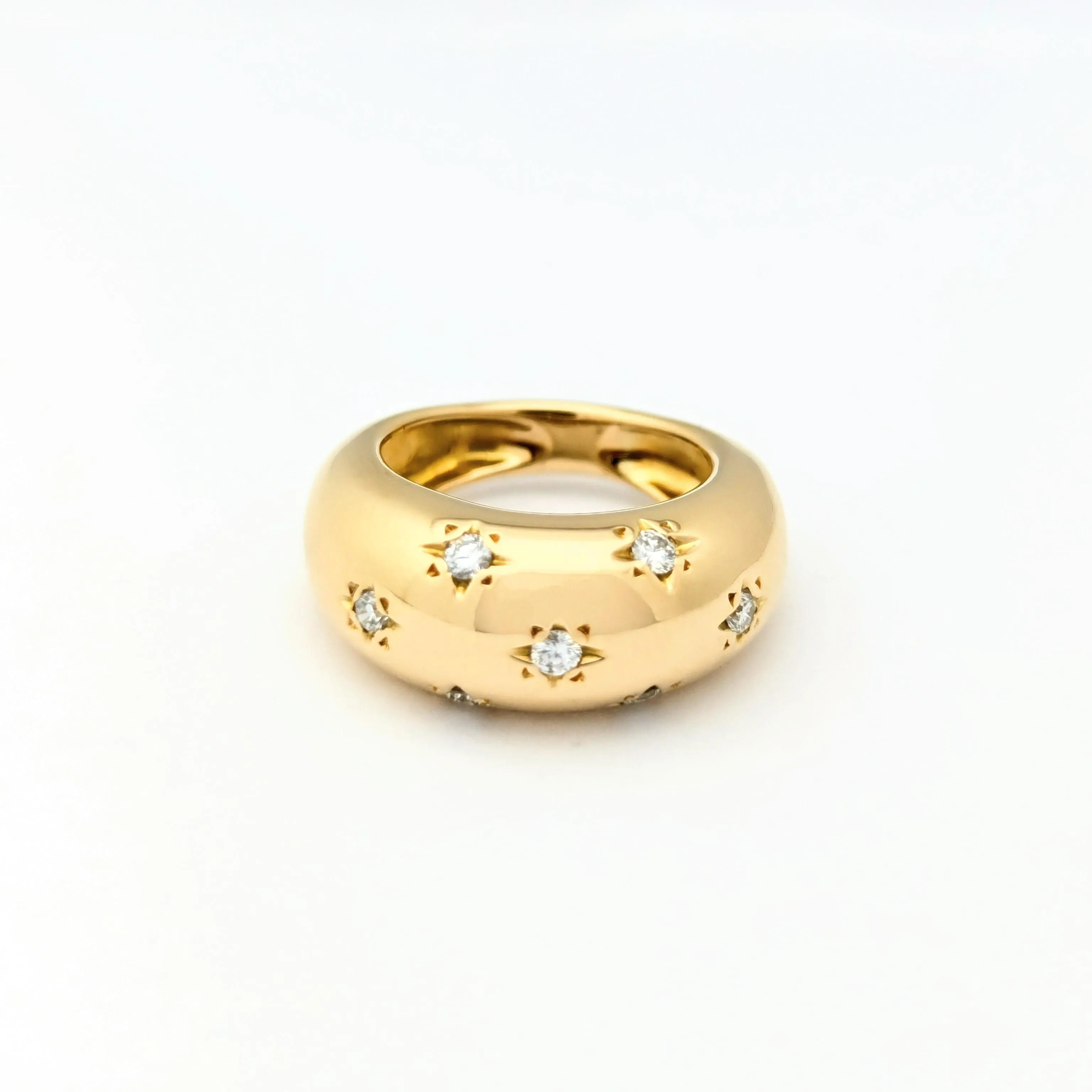 Bague étoiles or jaune et diamants sold by 58 Facettes product image thumbnail 3