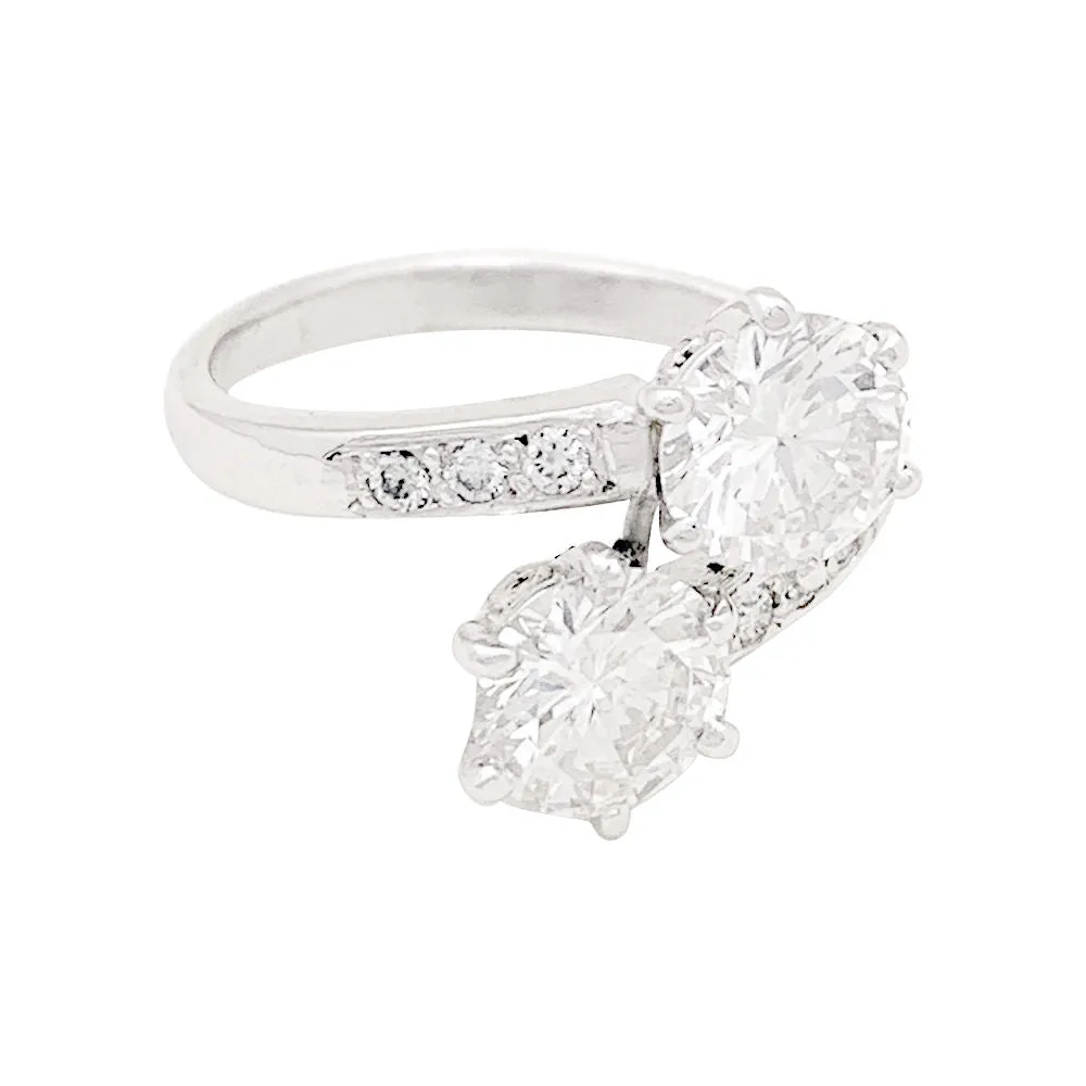 Bague "Toi & Moi" or blanc, diamants. sold by 58 Facettes product image thumbnail 4