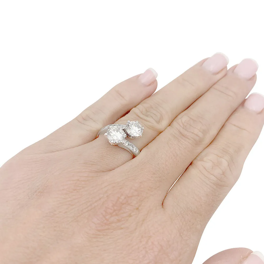Bague "Toi & Moi" or blanc, diamants. sold by 58 Facettes product image thumbnail 5