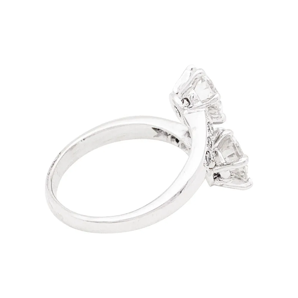 Bague "Toi & Moi" or blanc, diamants. sold by 58 Facettes product image thumbnail 3