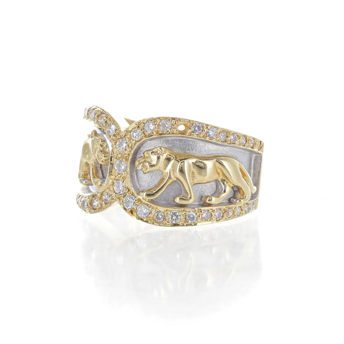 Bague Motif Panthère Or et Diamants sold by 58 Facettes product image thumbnail 5