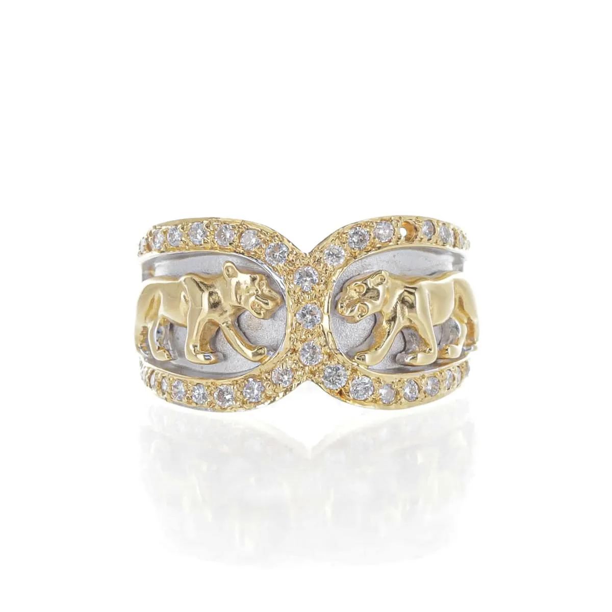 Bague Motif Panthère Or et Diamants sold by 58 Facettes product image thumbnail 2