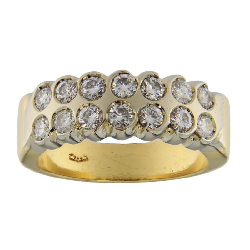 Bague bandeau 2 ors diamants sold by 58 Facettes