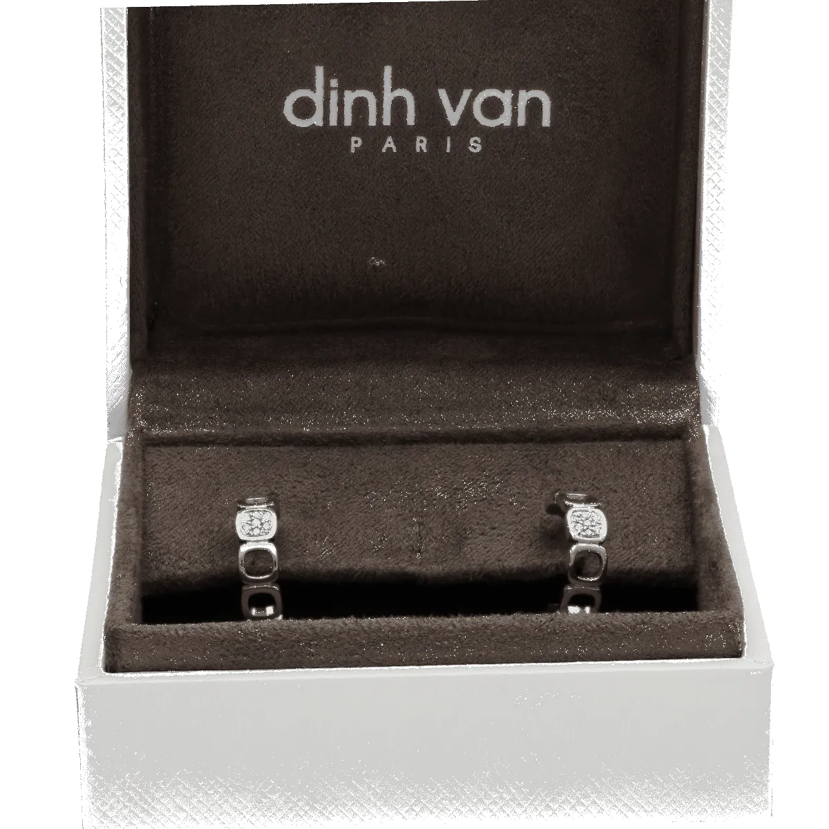 Dinh Van - Boucles d'oreilles Créoles Impression Domino diamants or blanc sold by 58 Facettes product image thumbnail 4