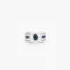 Bague en or blanc saphirs et diamants sold by 58 Facettes