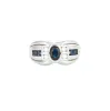 Bague en or blanc saphirs et diamants sold by 58 Facettes