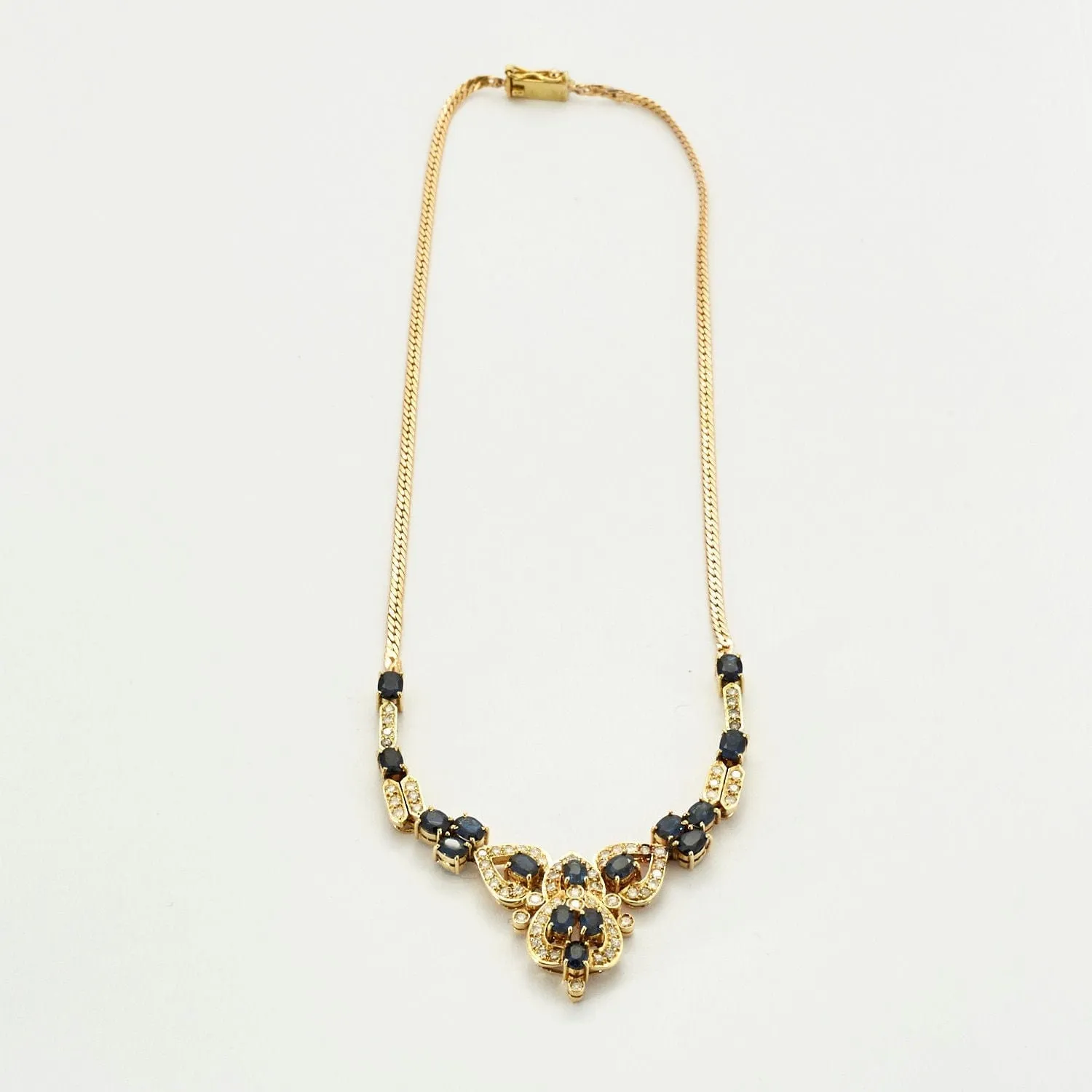 Collier Or jaune Diamants Saphir sold by 58 Facettes product image thumbnail 3