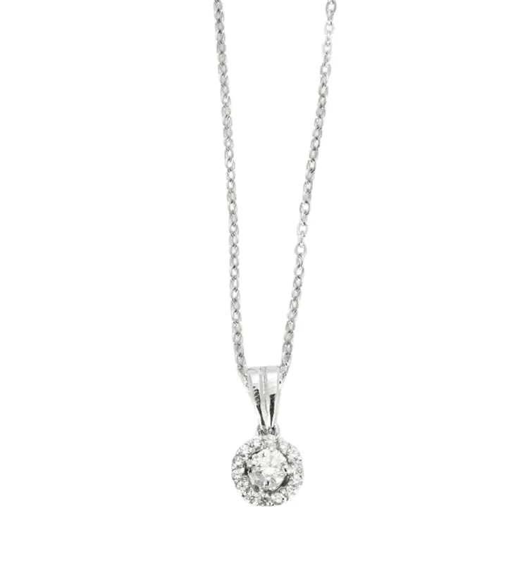 Collier avec pendentif en or gris et diamants sold by 58 Facettes