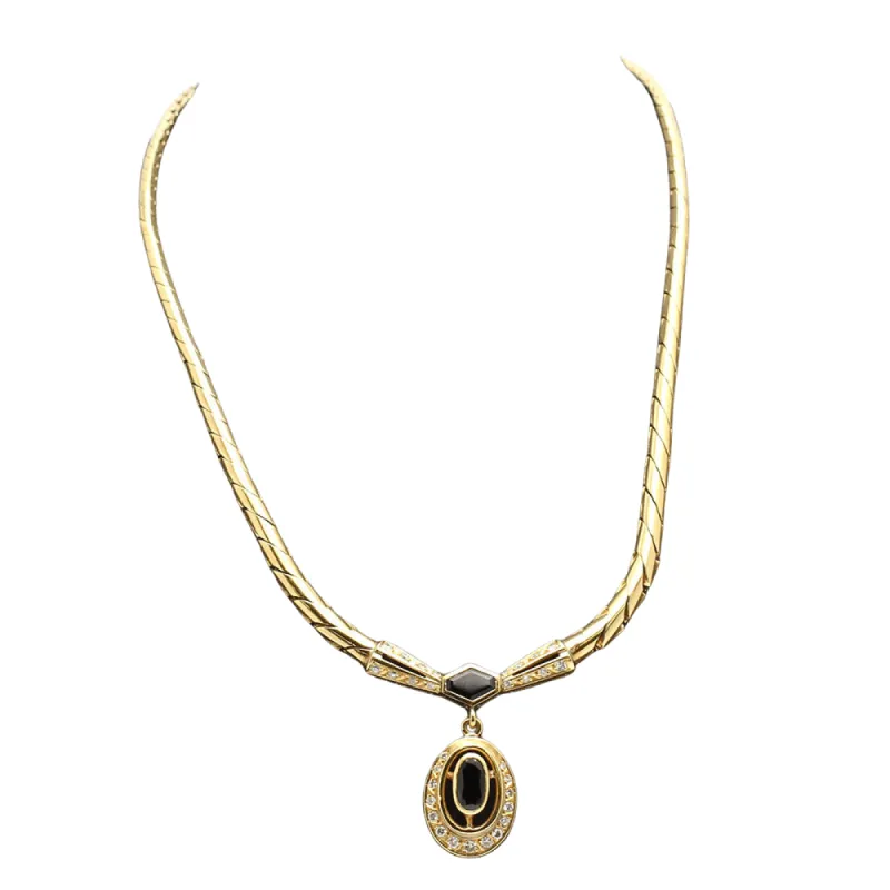 Tour de cou en or avec saphirs et diamants sold by 58 Facettes