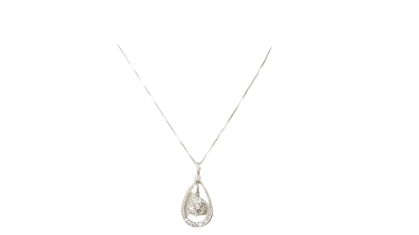 Collier ancien en or et platine, diamants sold by 58 Facettes